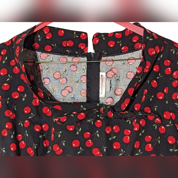 Cherry pattern pin-up style dress in medium - Picture 3 of 4